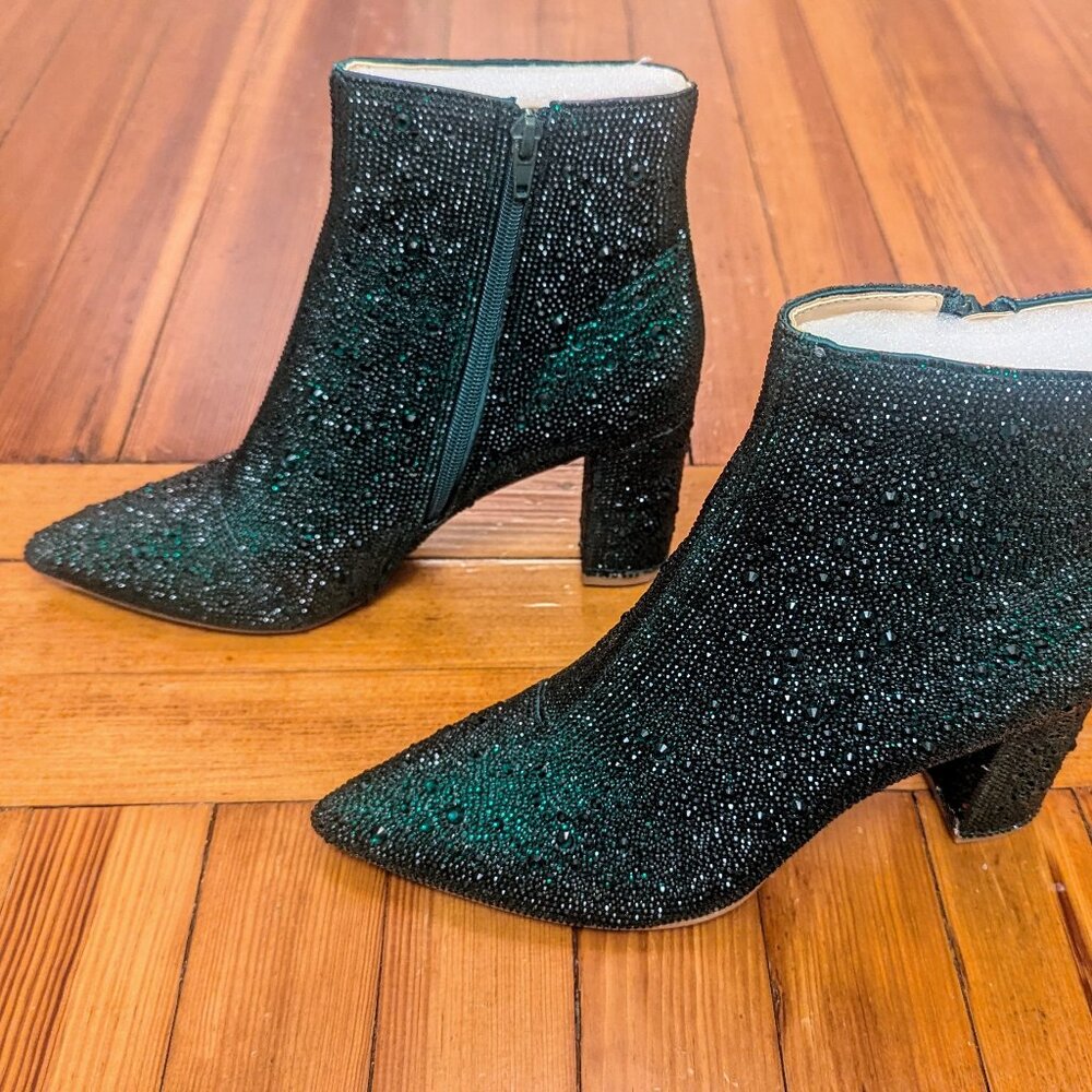 Betsey Johnson CADY Emerald Studded Booties